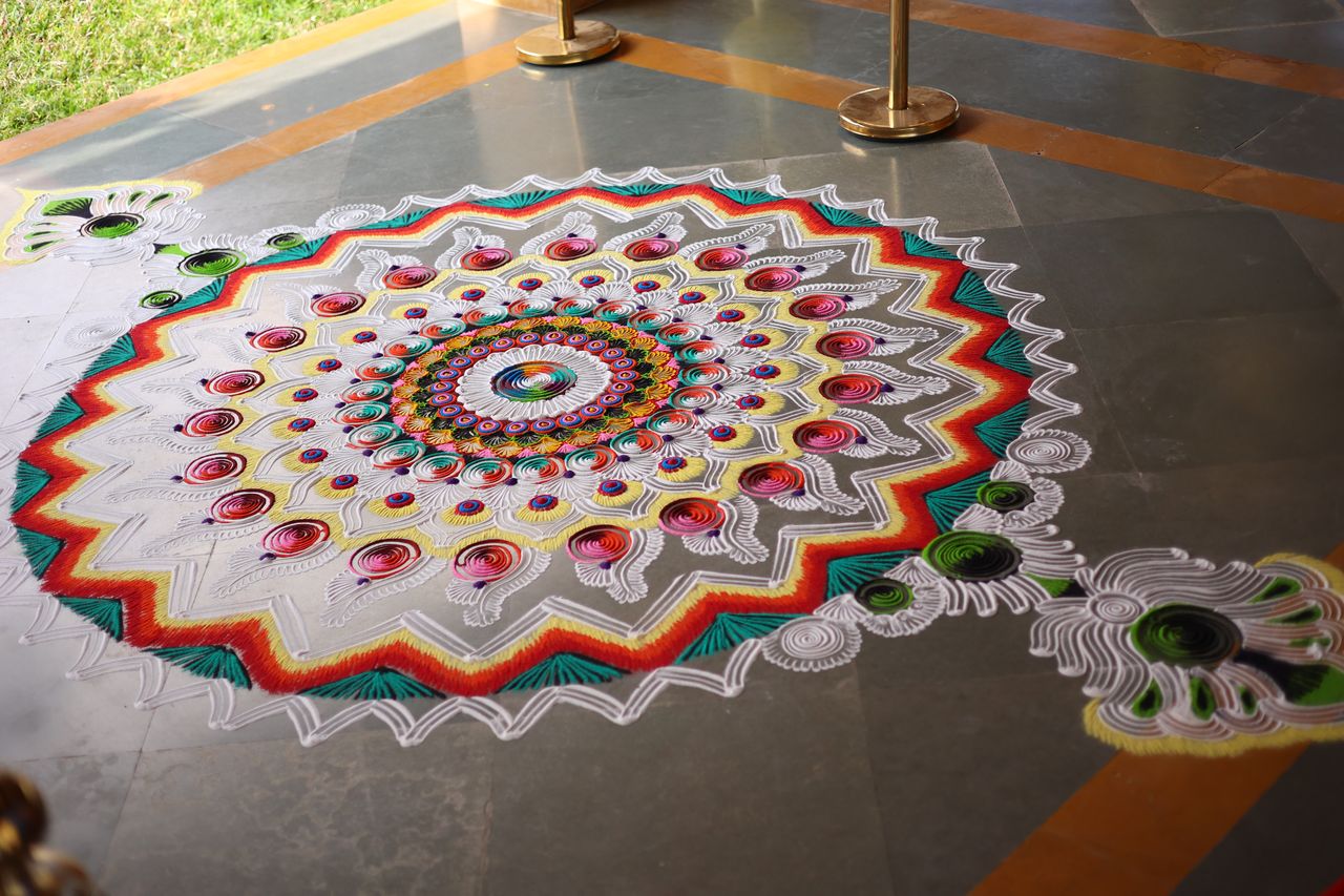 The rangoli artwork